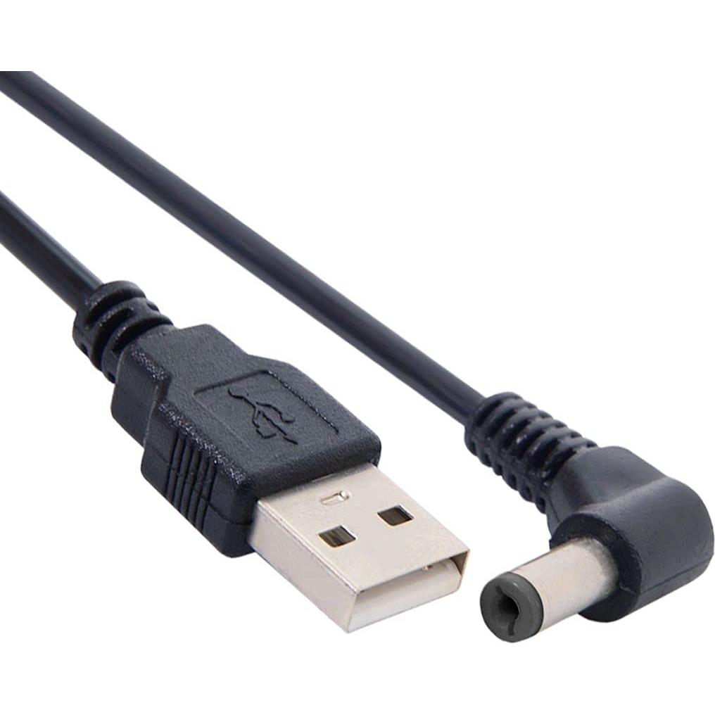 Cable de Carga USB 2.0 Tipo A Macho a 5.5x2.5mm CY 80cm