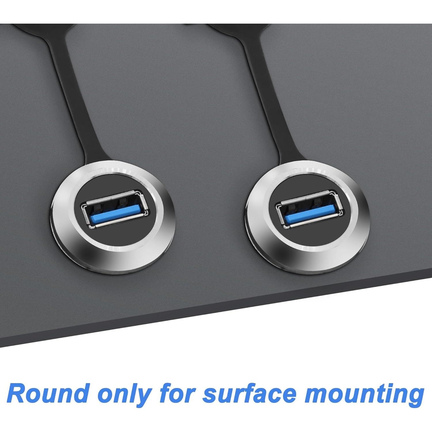 Cable de Montaje en Panel USB 3.0 Yingtuyou 1M Hembra a Macho