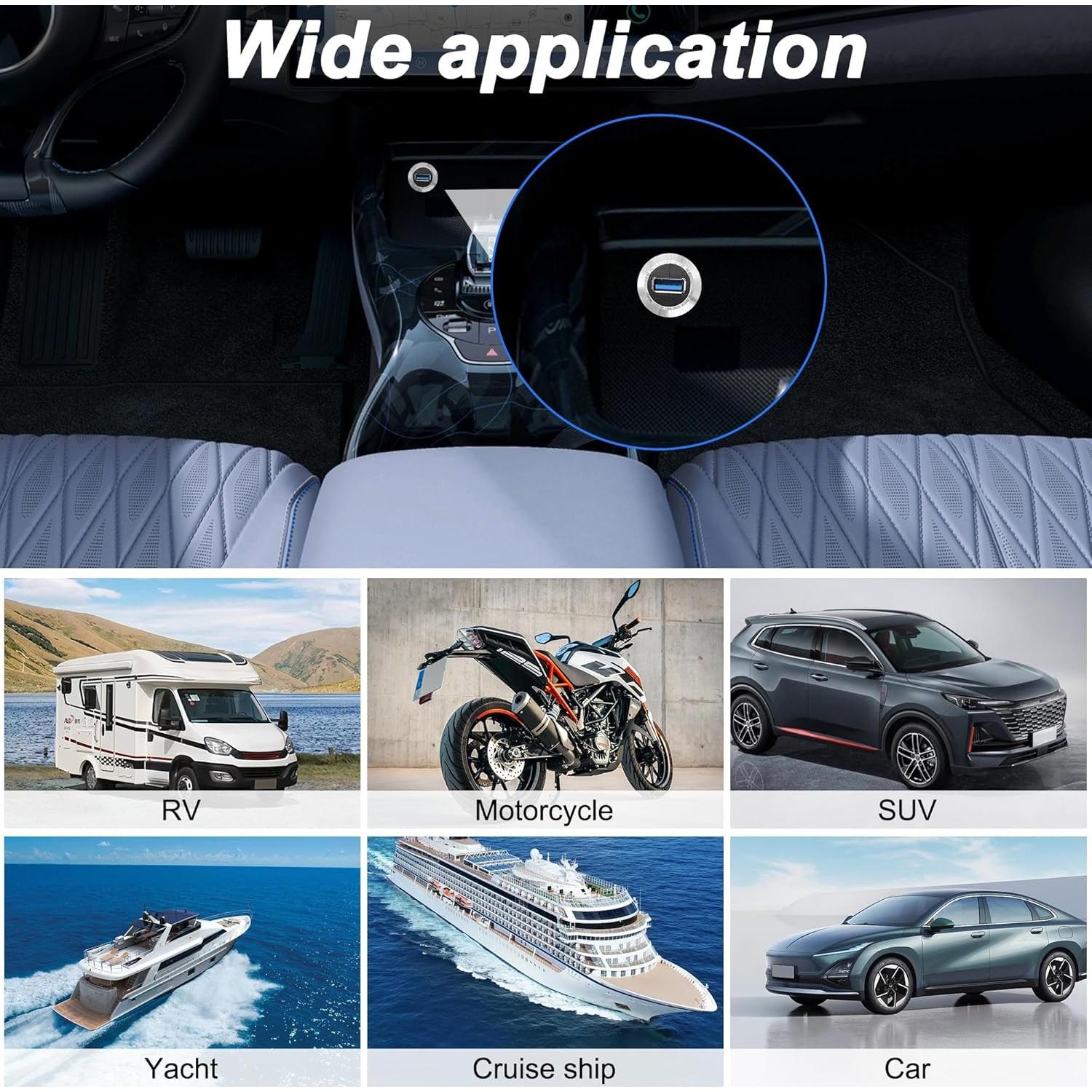 Cable de Montaje en Panel USB 3.0 Yingtuyou 1M Hembra a Macho