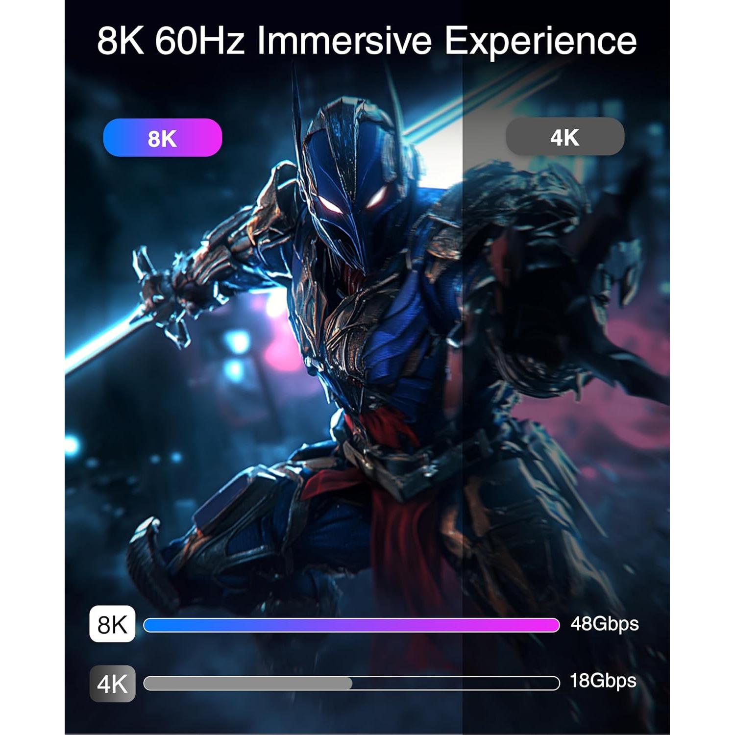 Cable HDMI BlueRigger 8K 1.83M Alta Velocidad 48Gbps