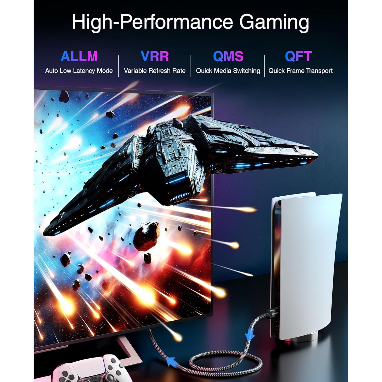 Cable HDMI BlueRigger 8K 1.83M Alta Velocidad 48Gbps