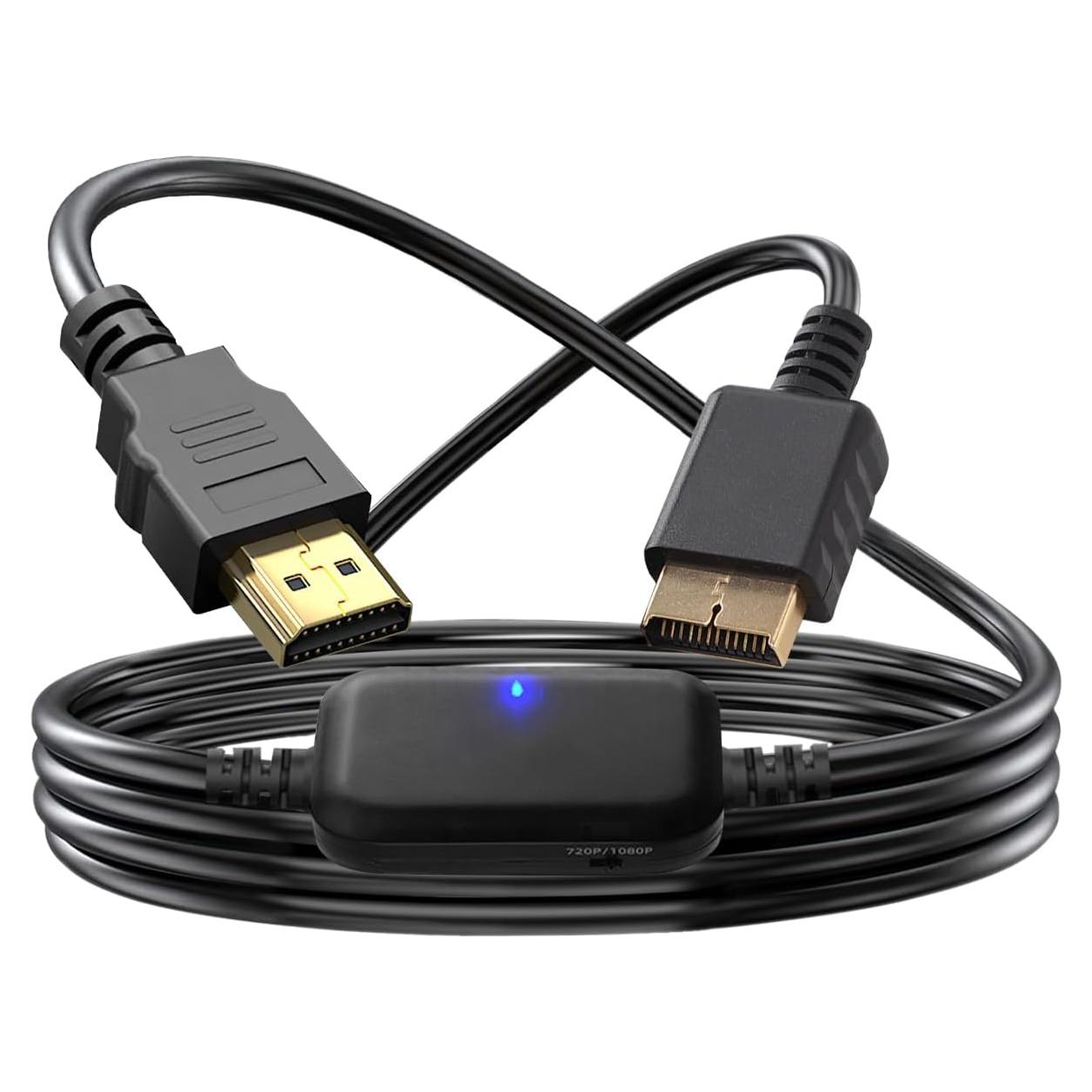 Convertidor HDMI PS2 Herfair 2m - Adaptador S/Video 1080P/720P