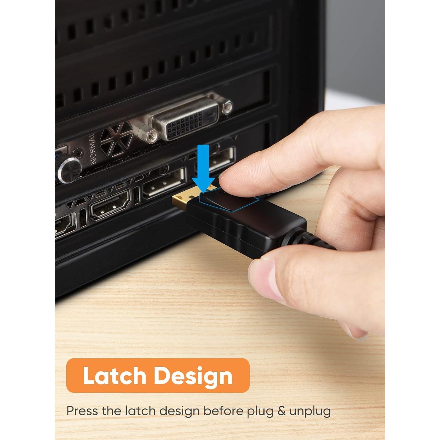 Cable DisplayPort a VGA 6 Pies CableCreation Paquete de 2