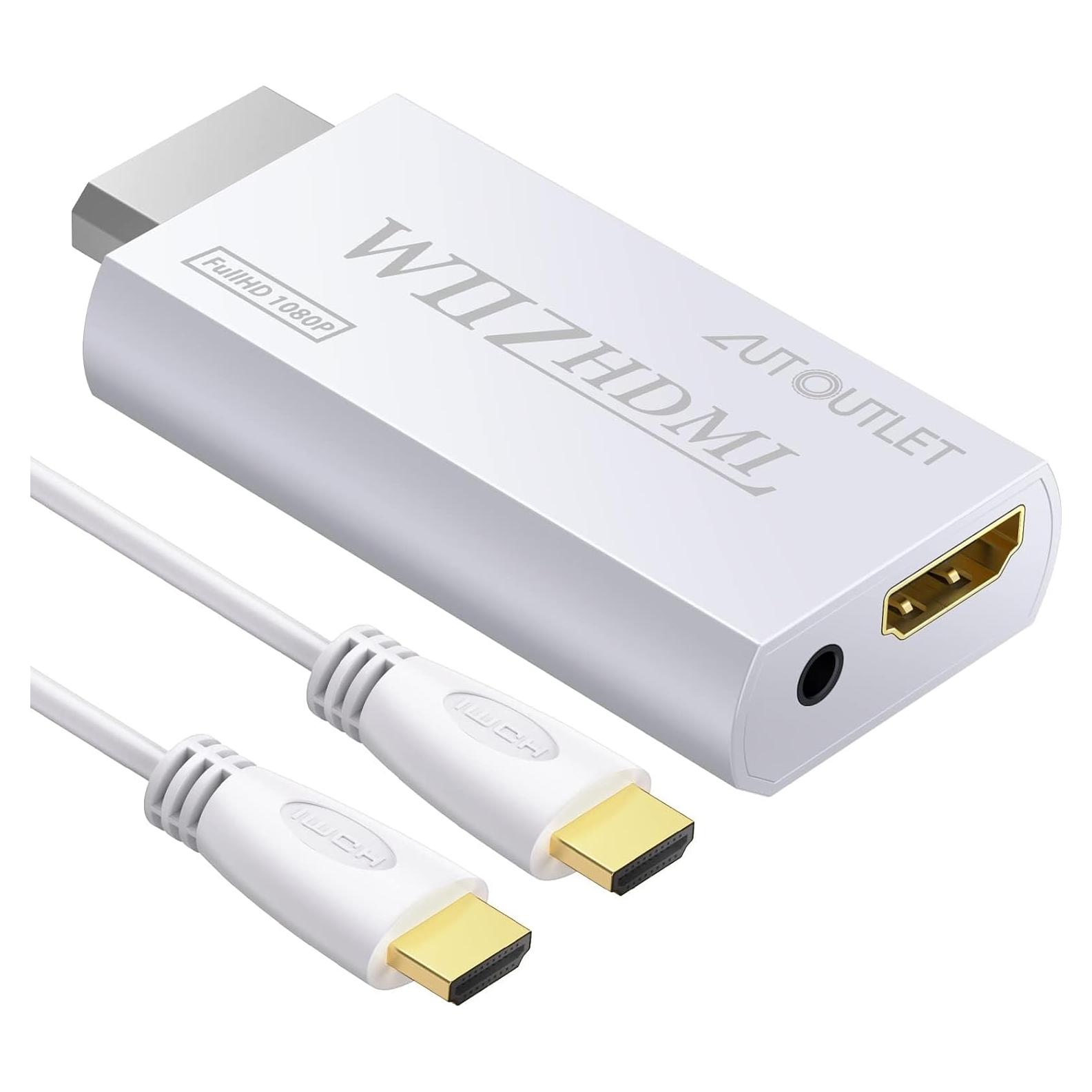 Adaptador HDMI para Wii AUTOUTLET con Cable HDMI 1m 720/1080p
