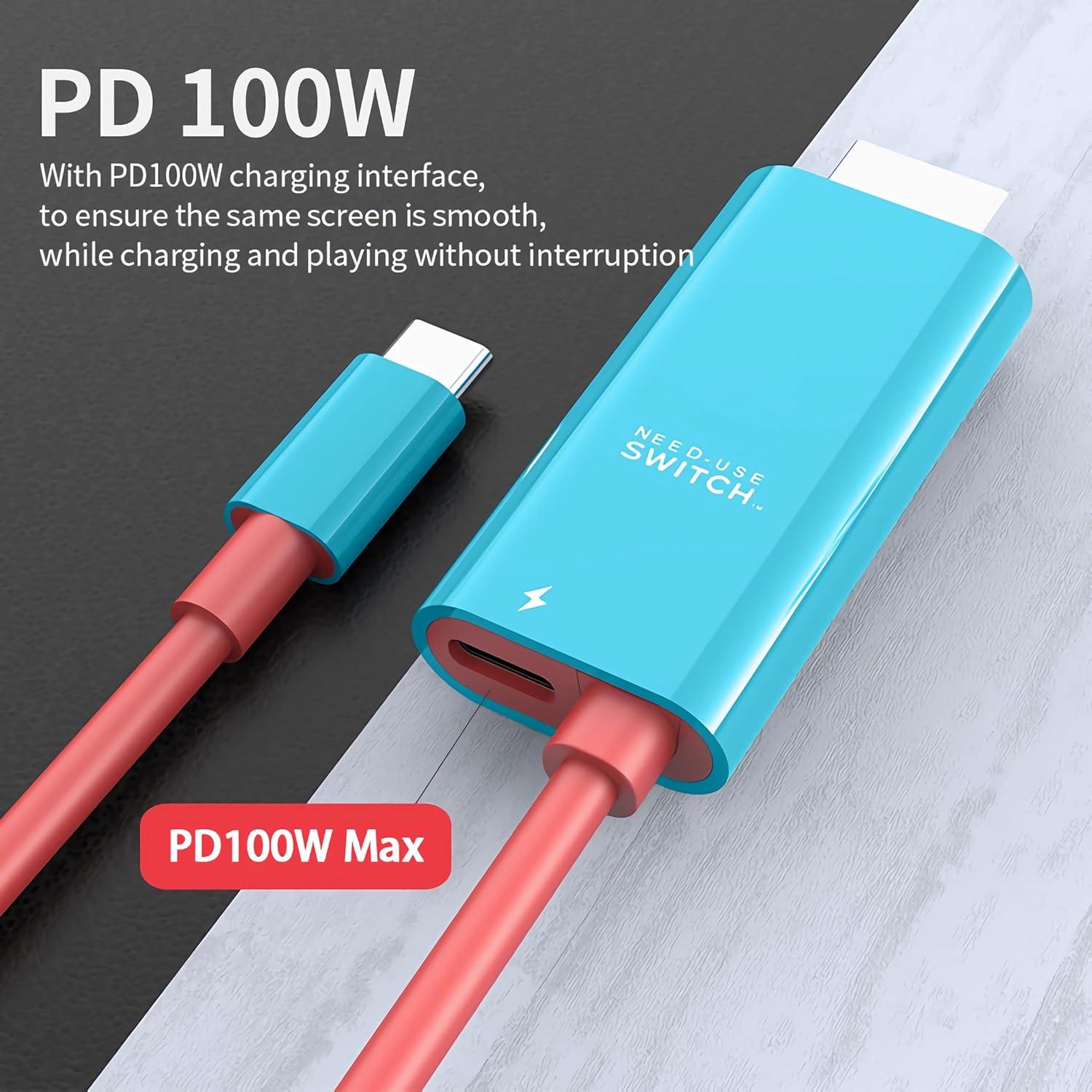 Cable USB-C a HDMI 4K 30Hz CORN para Nintendo Switch