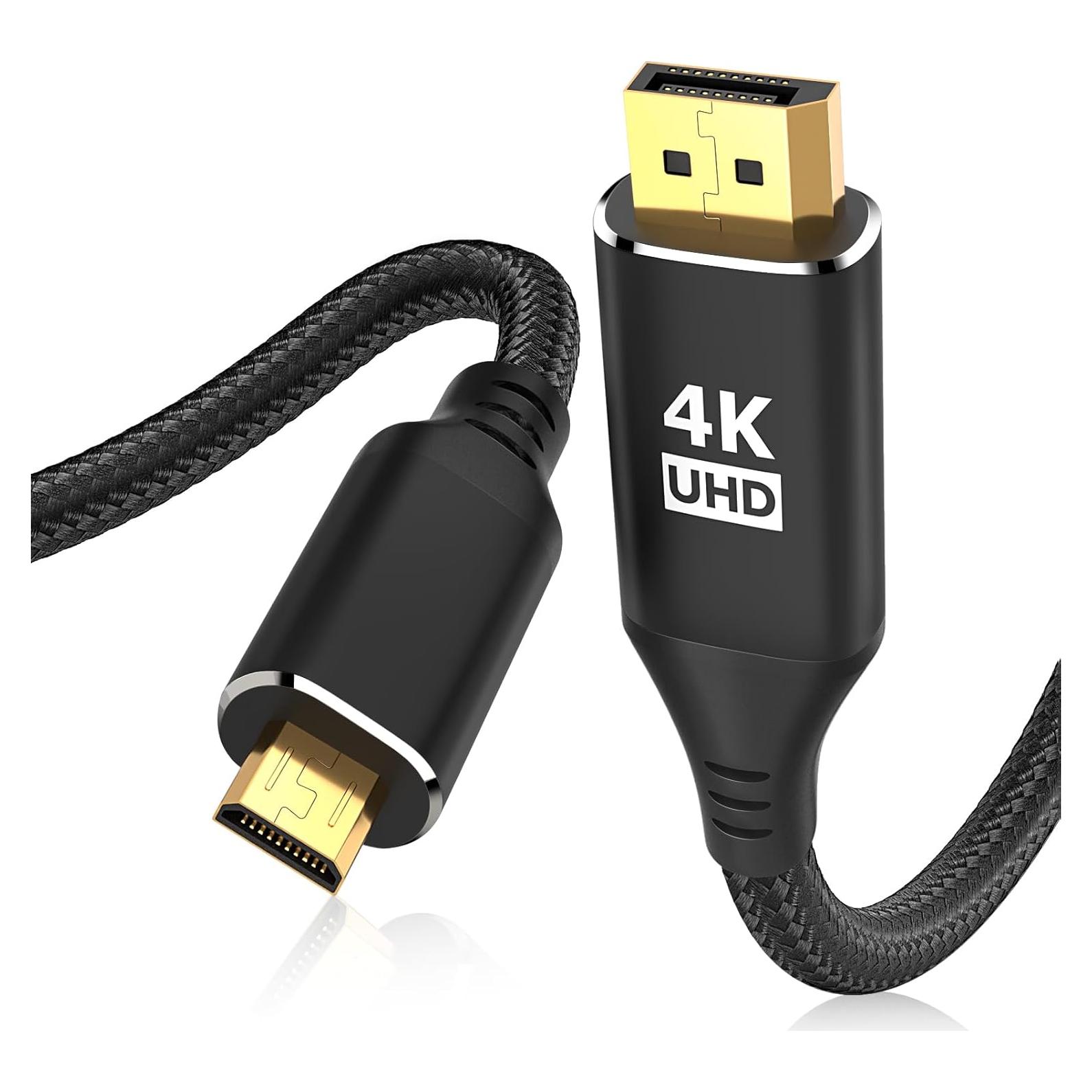 Cable DisplayPort a Micro HDMI KELink 1.83m 4K@30Hz Unidireccional