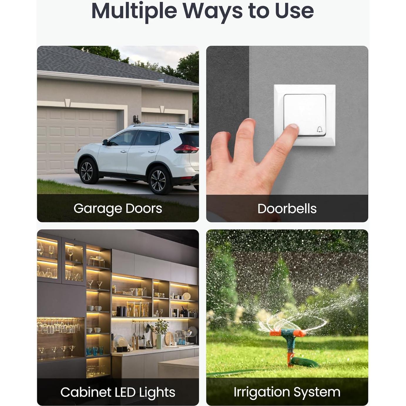 Interruptor Relé Inteligente SwitchBot 4 Pack, Control Wi-Fi y Bluetooth