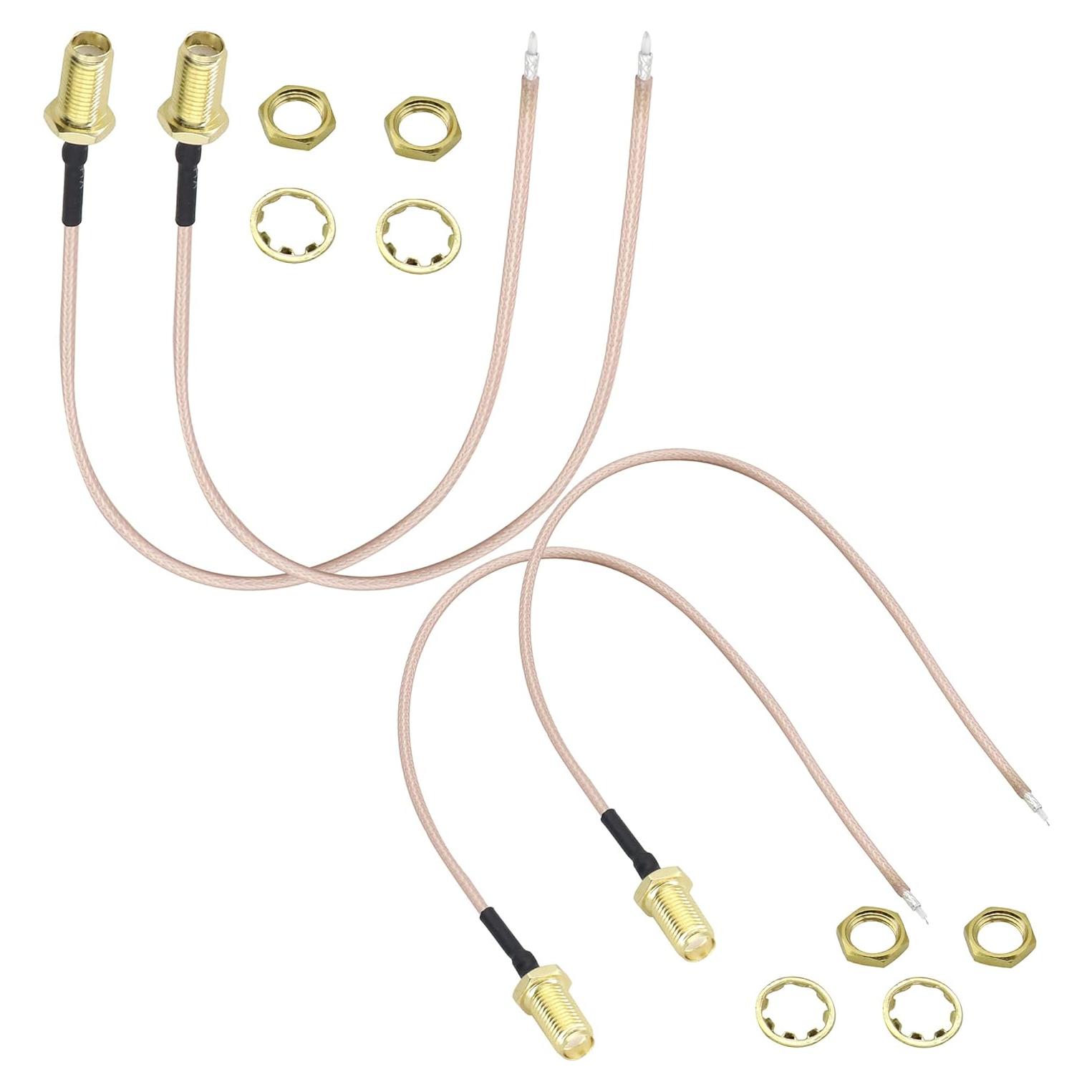 Cable Coaxial SMA Femenino Pigtail RG-178 20 cm - 4 Pcs