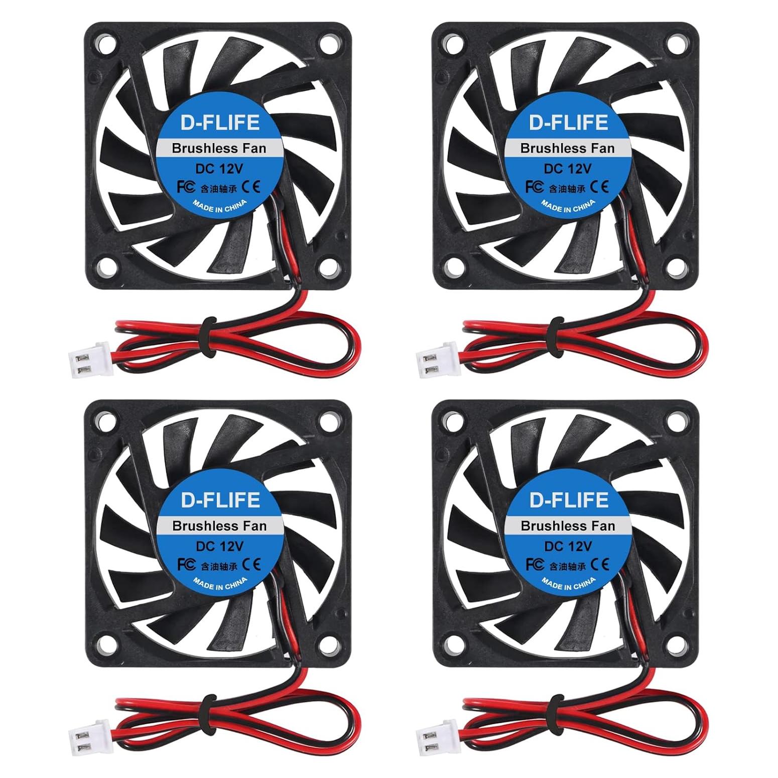 4 Ventiladores USB 6010 D-FLIFE 12V 60x60x10mm Enfriamiento
