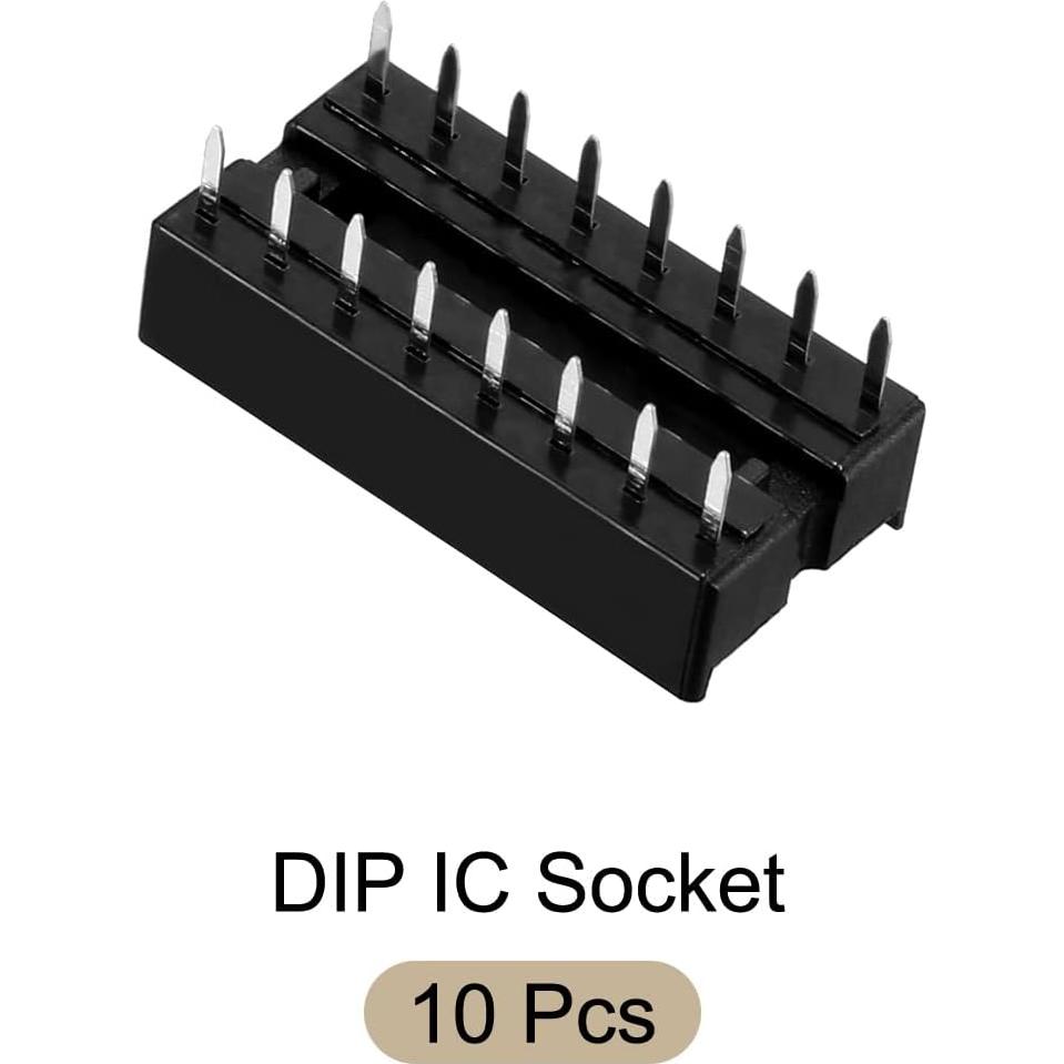 Adaptador zócalo DIP IC 16 pines 2.54mm Rebower - 10 piezas