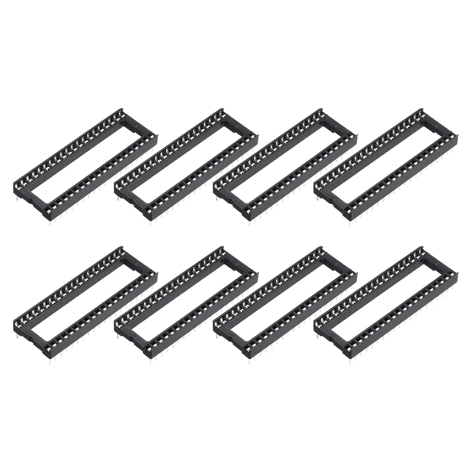 Adaptador de Zócalo DIP IC 10 Pcs MECCANIXITY 2.54mm Negro