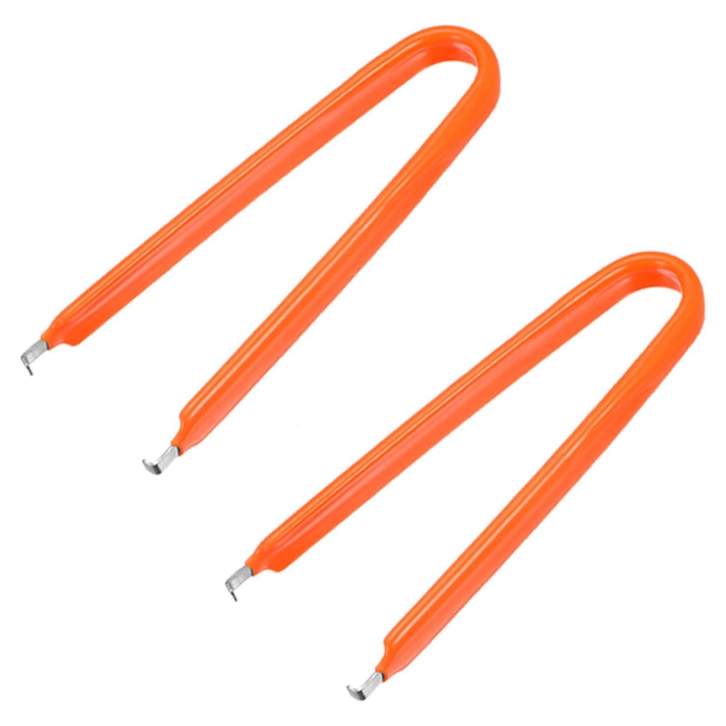Extractor de Chips IC uxcell Acero Inoxidable 2 Piezas Naranja