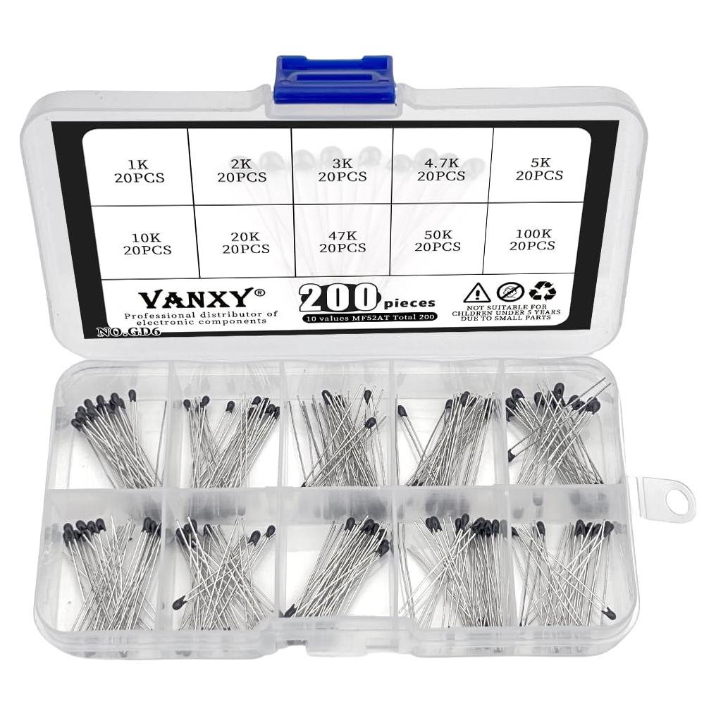 Conjunto de 200 Termistores NTC 1K-100K ohm VANXY