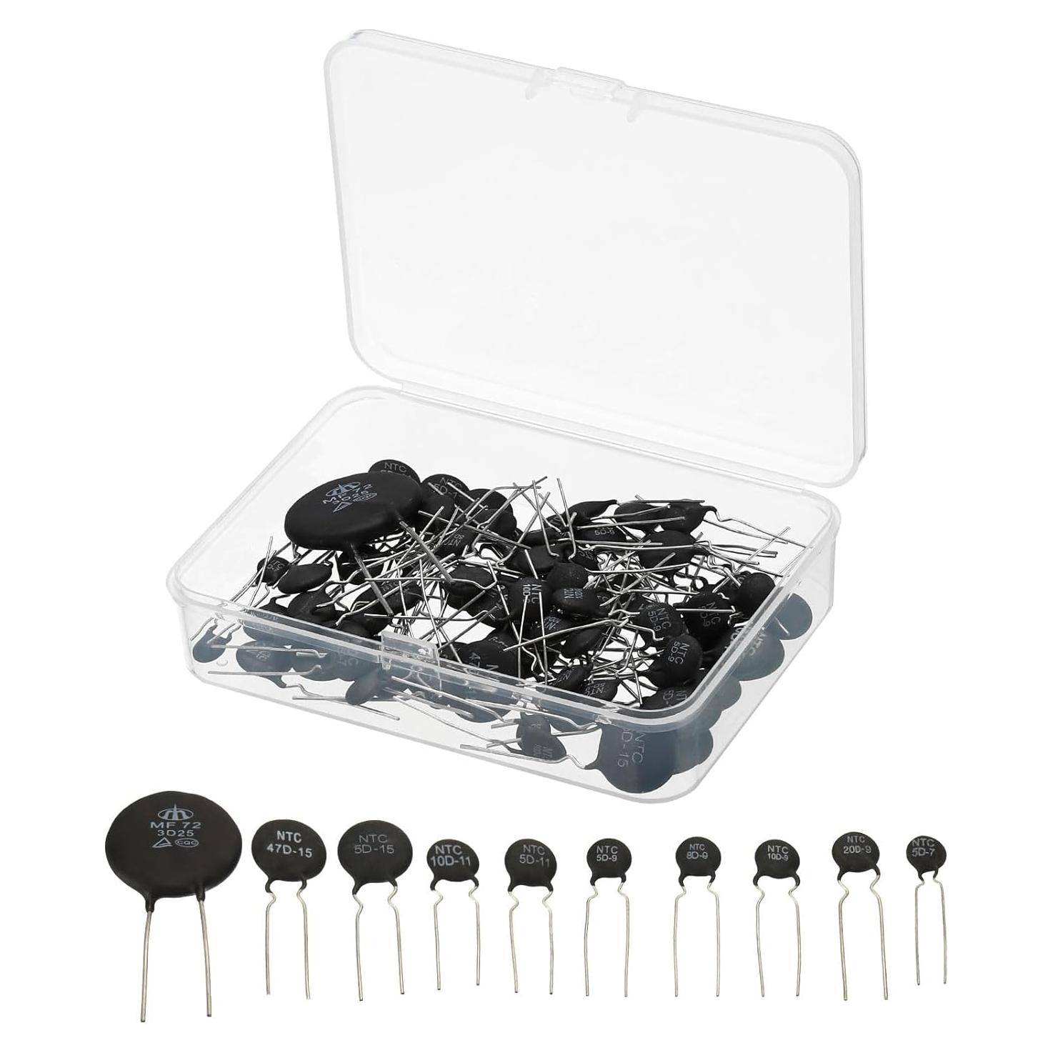 Kit de 81 Termistores NTC uxcell 3950 -55°C a 200°C