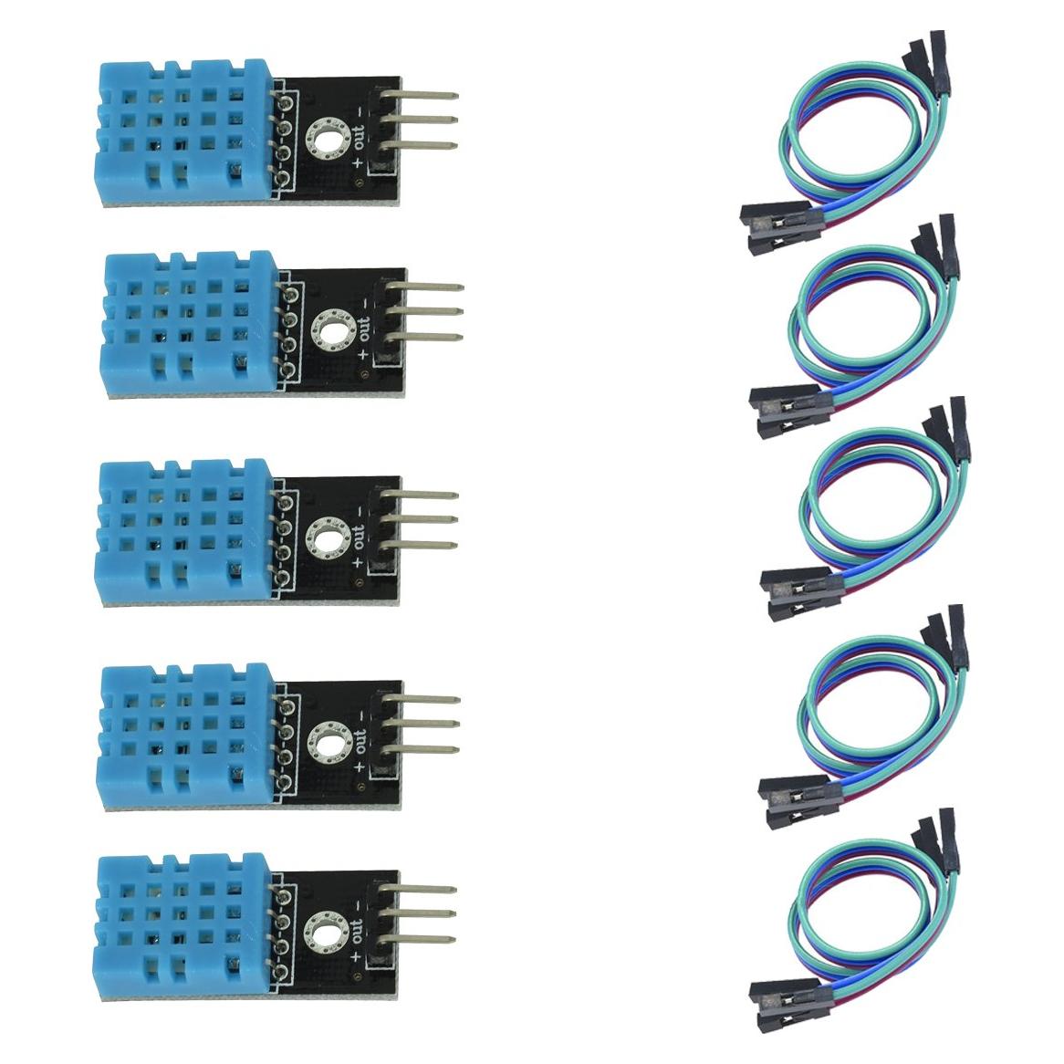 Módulo Sensor Digital de Temperatura y Humedad DHT11 HiLetgo - 5 Piezas