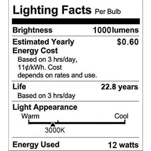 Bombilla LED con Sensor de Movimiento Aukora 12W E26 Blanco Cálido