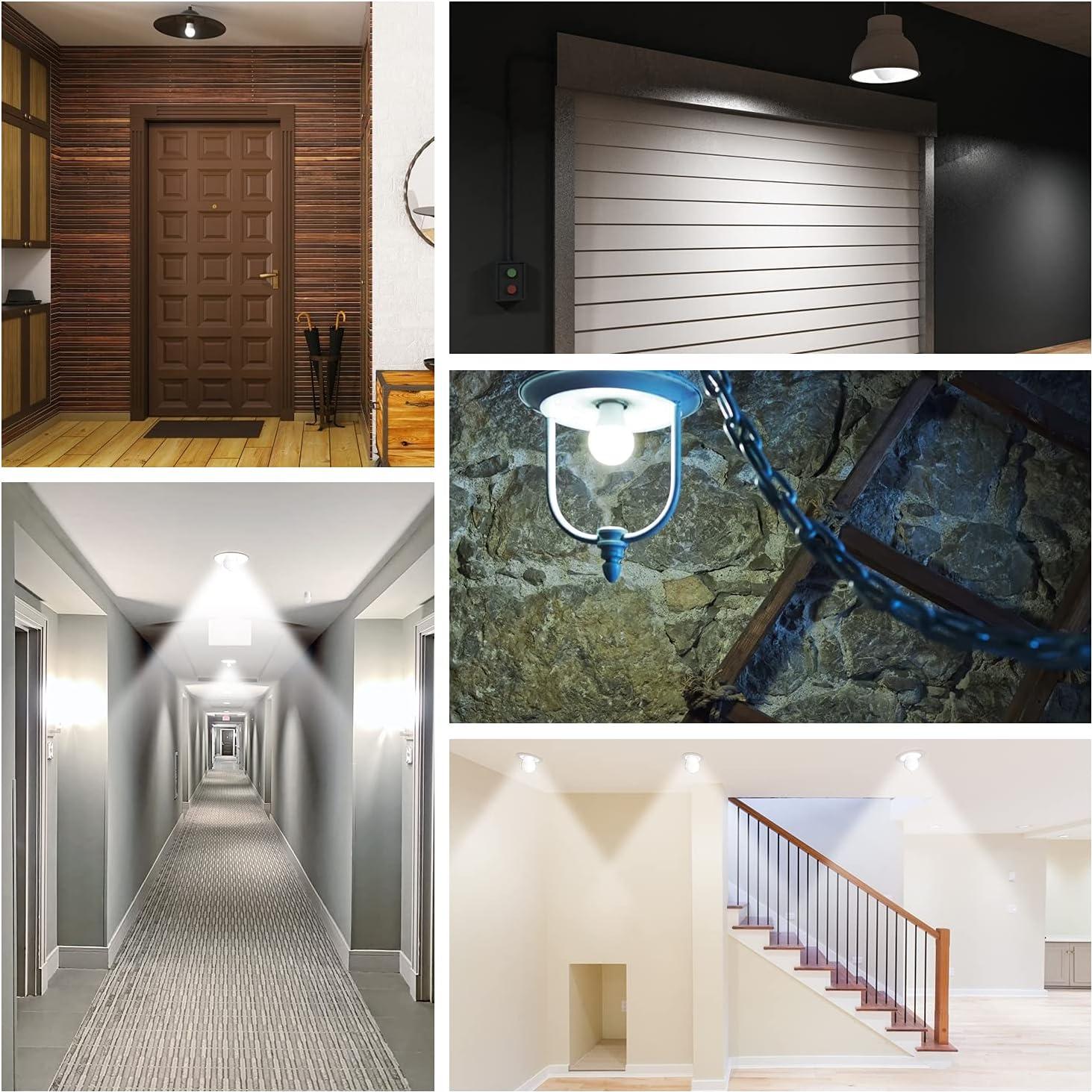 Bombilla LED McDen con Sensor de Movimiento E26 6000K 4 Pzas