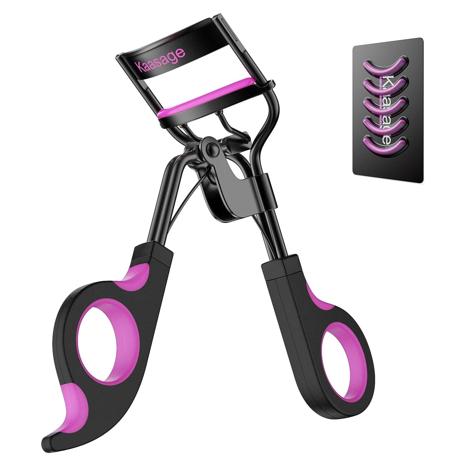 Rizador de Pestañas Kaasage KM02 con 5 Almohadillas Silicona