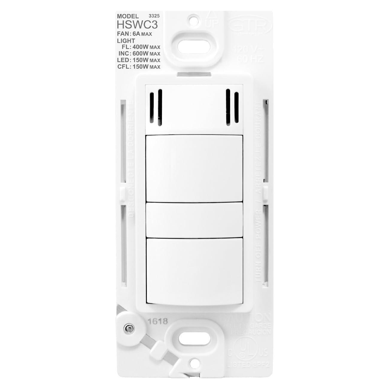 Control de Ventilador Basado en Humedad Legrand HSWC3 Blanco