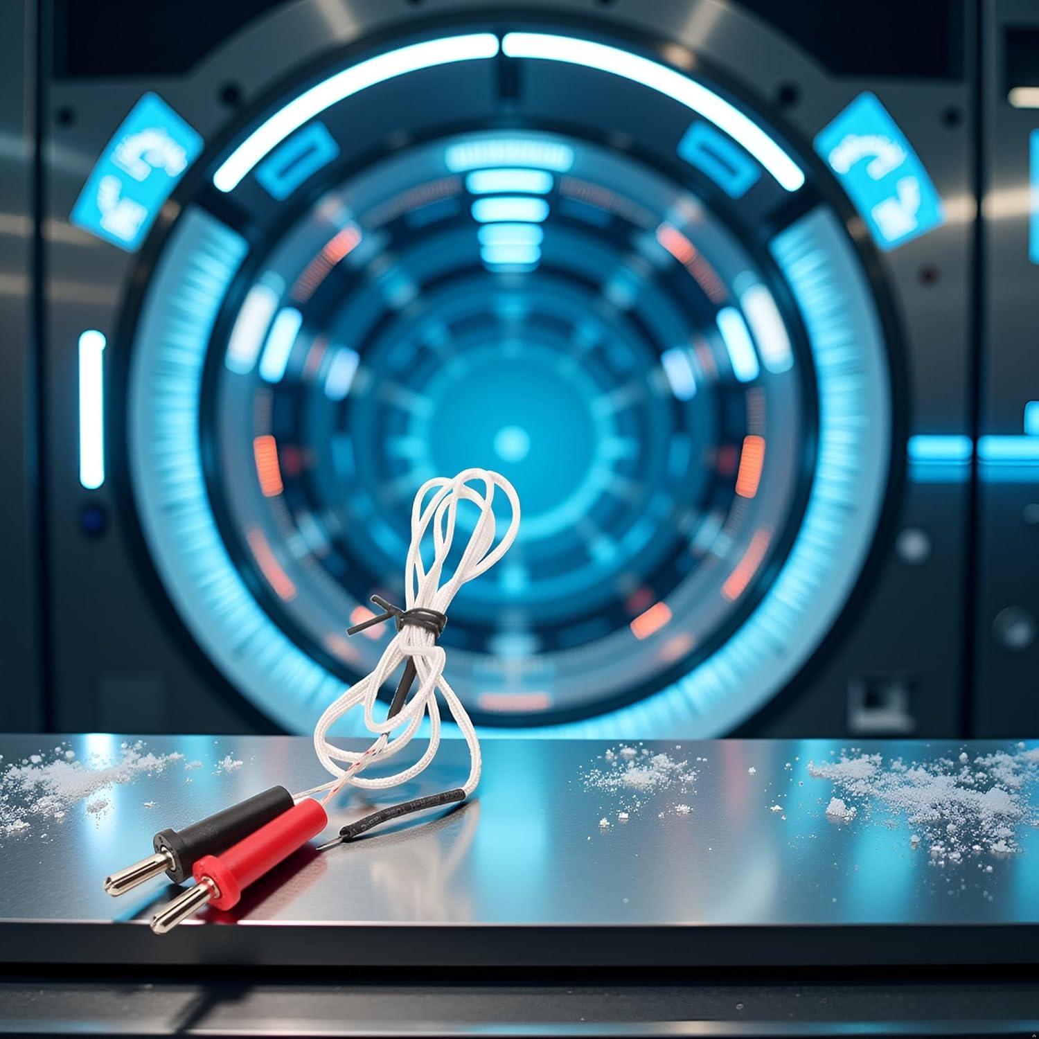 Conector Mini Tipo K 1m JJLFresheners Sonda Termopar -50°C a 350°C