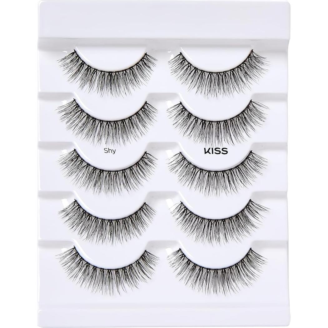 Pestañas Postizas KISS Se Ve Tan Natural Tímido 12 mm 5 Pares