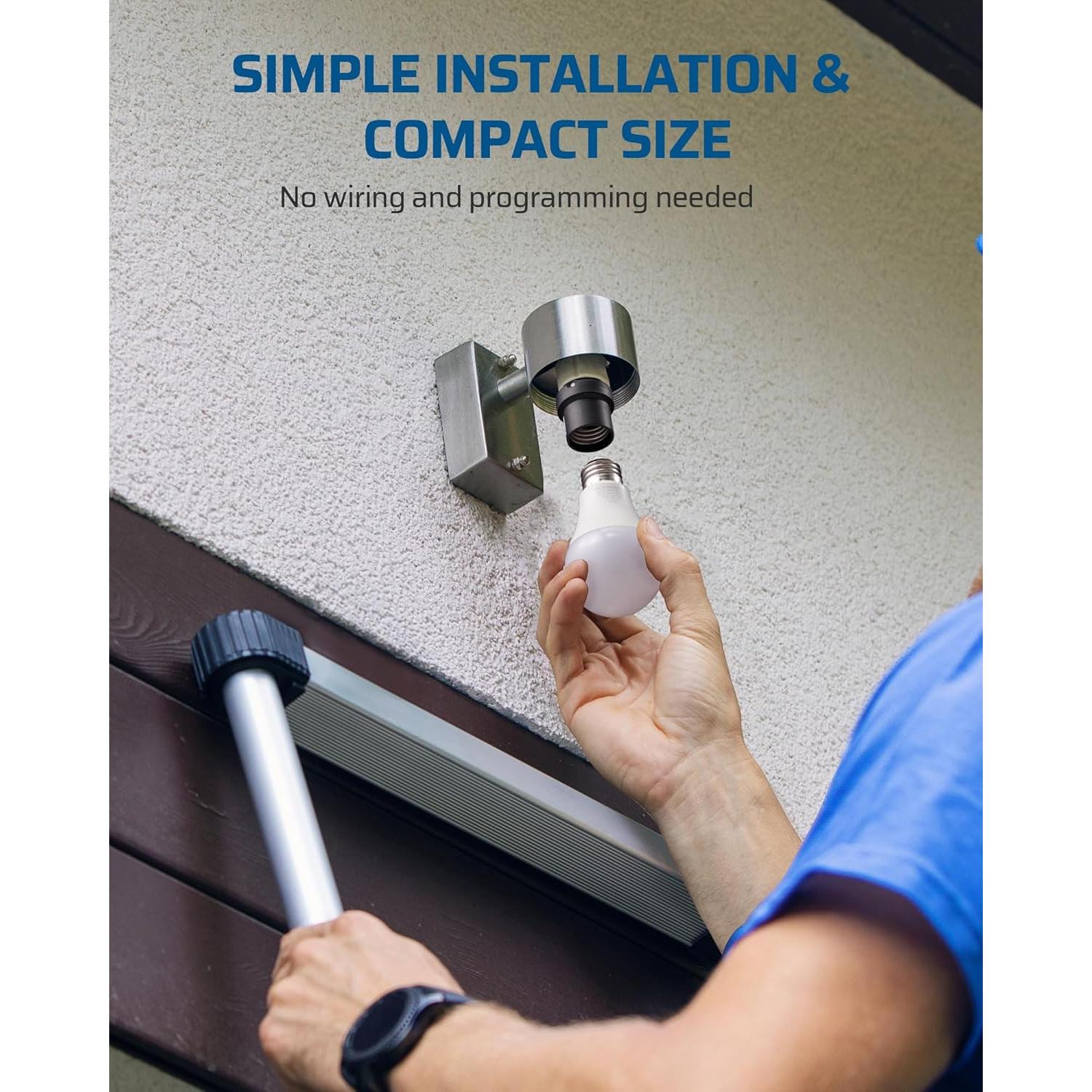 Enchufe con Sensor de Luz DEWENWILS E26/E27 Paquete de 4