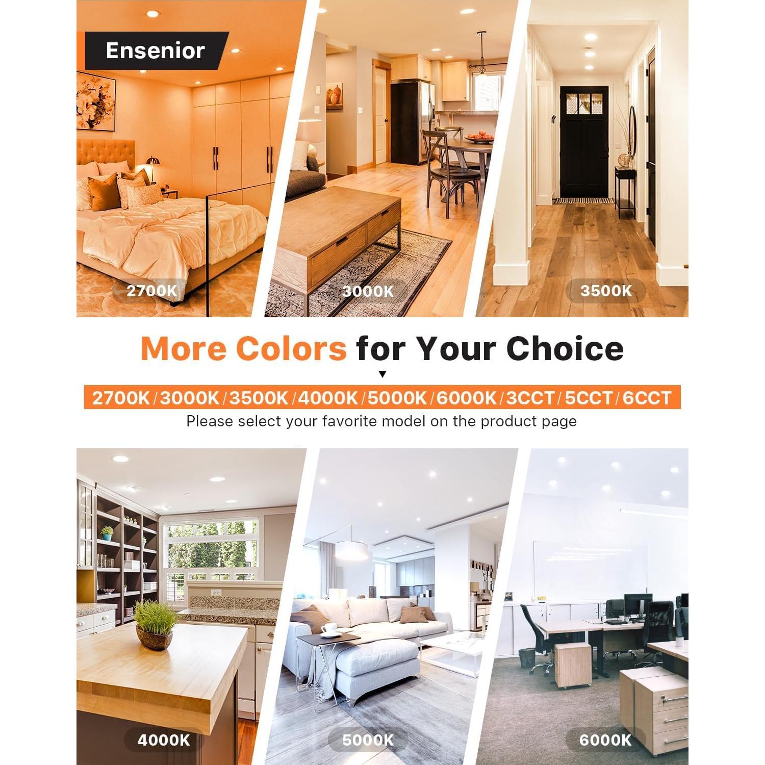 Paquete de 24 Luces Empotradas LED Ensenior 12W 6000K