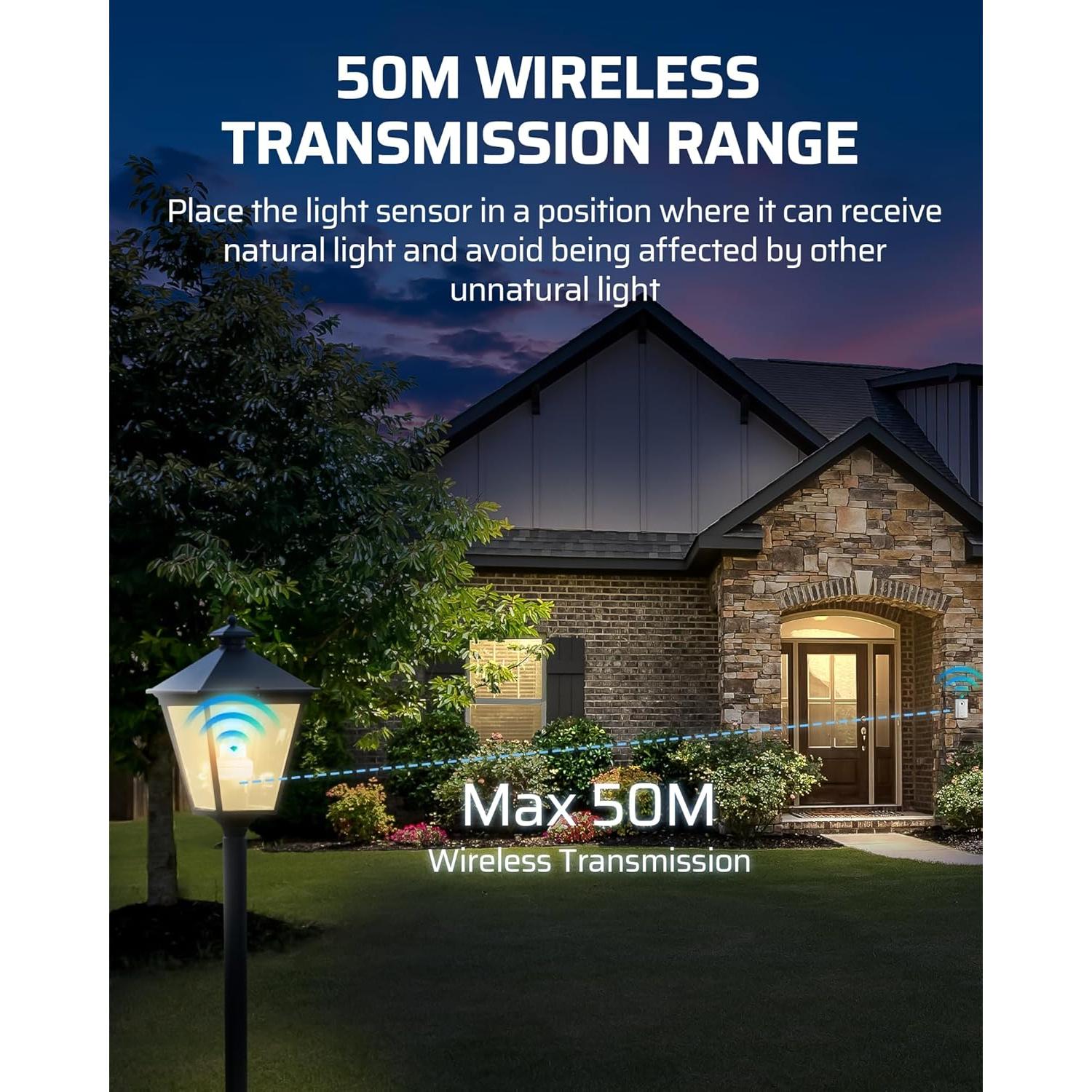 Toma de Sensor de Luz DEWENWILS E26/E27 Automática Crepúsculo