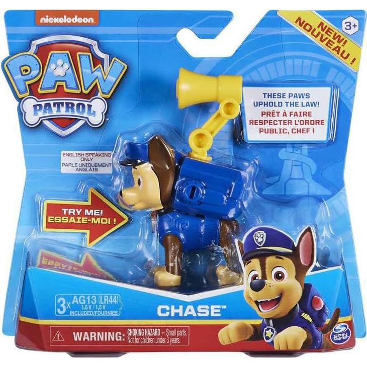 Figura Chase PAW Patrol con sonidos y mochila