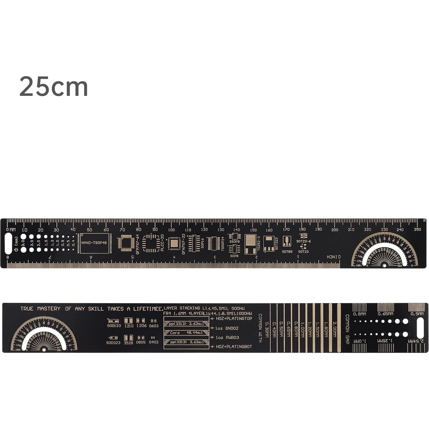 Regla Multifuncional de PCB 4PCS 15-30cm Smgda Fibra de Vidrio