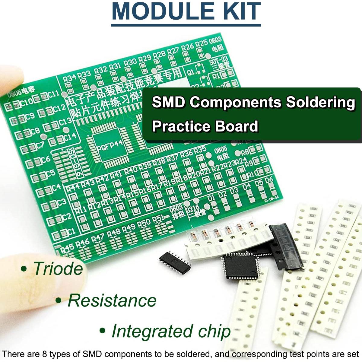 Kit de Práctica de Soldadura SMD DAOKAI 77 Componentes