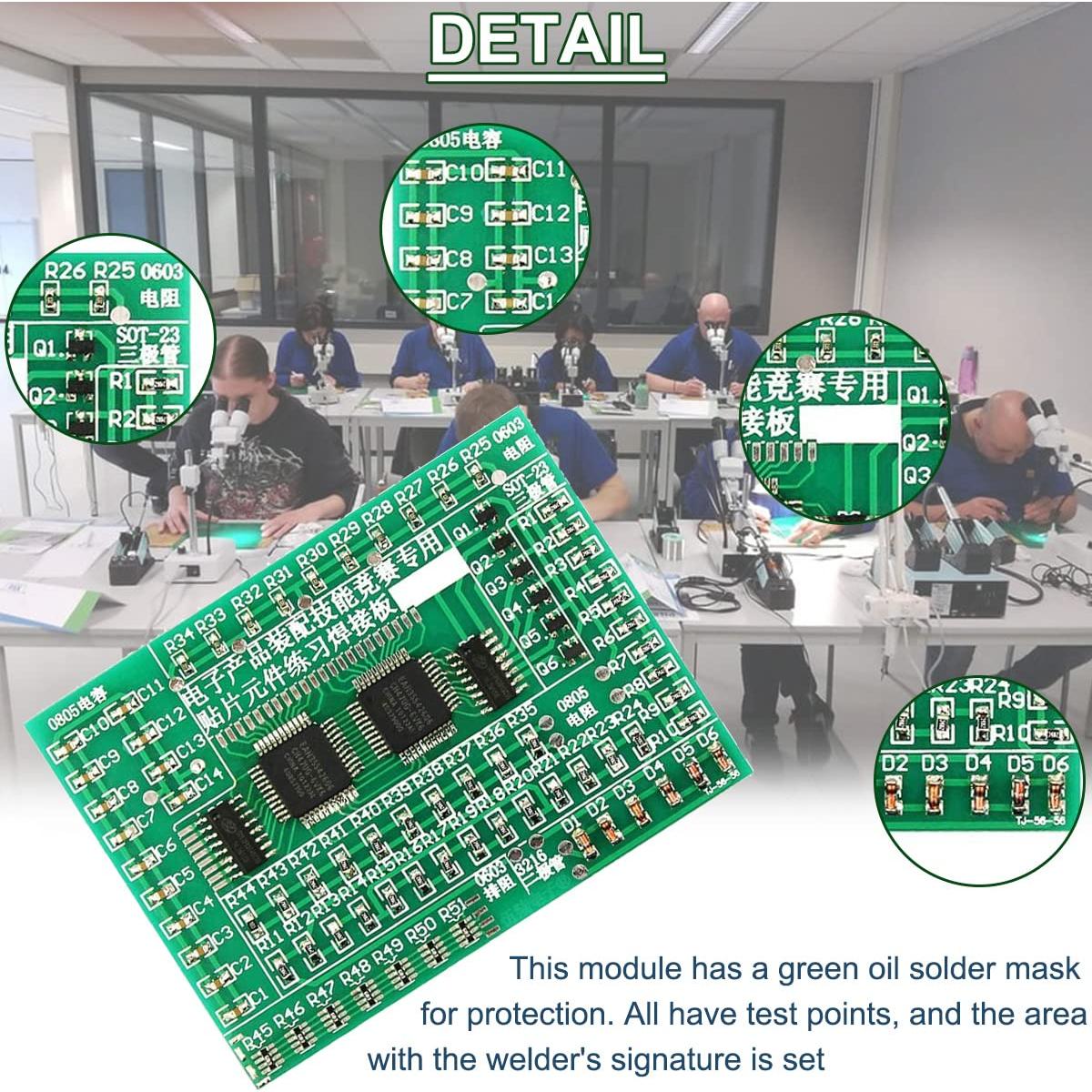 Kit de Práctica de Soldadura SMD DAOKAI 77 Componentes