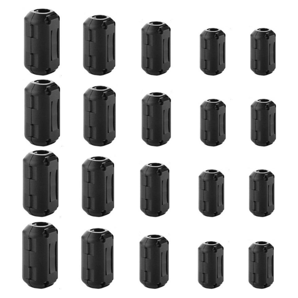 Ceedmon 20 Clips de Ferrita RFI EMI para Cable 3-13mm Negro