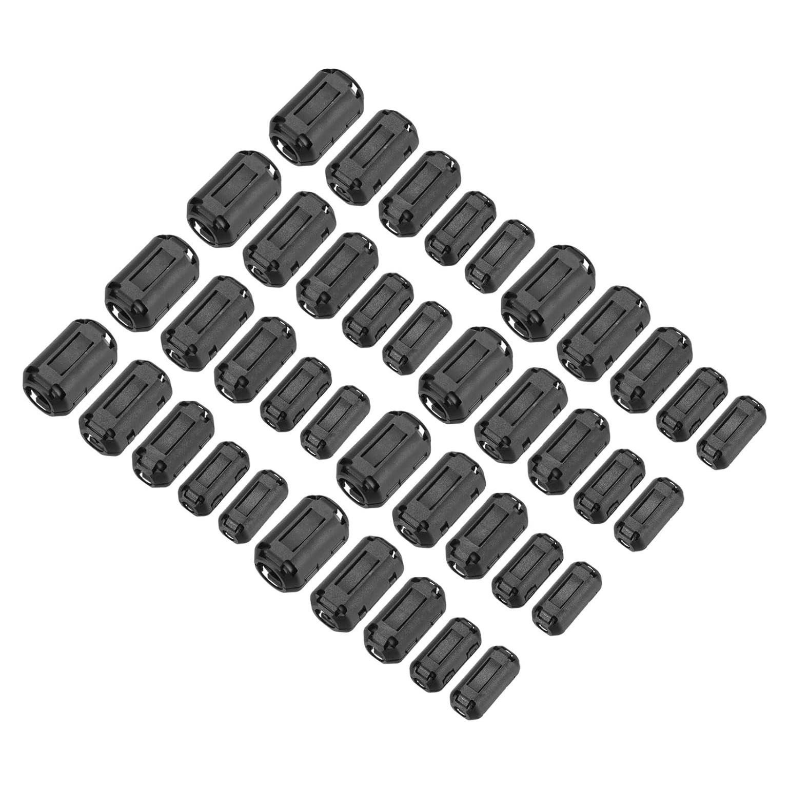 Núcleo de Anillo de Ferrita Clip-on MECCANIXITY 40 Pcs 3.5-13mm