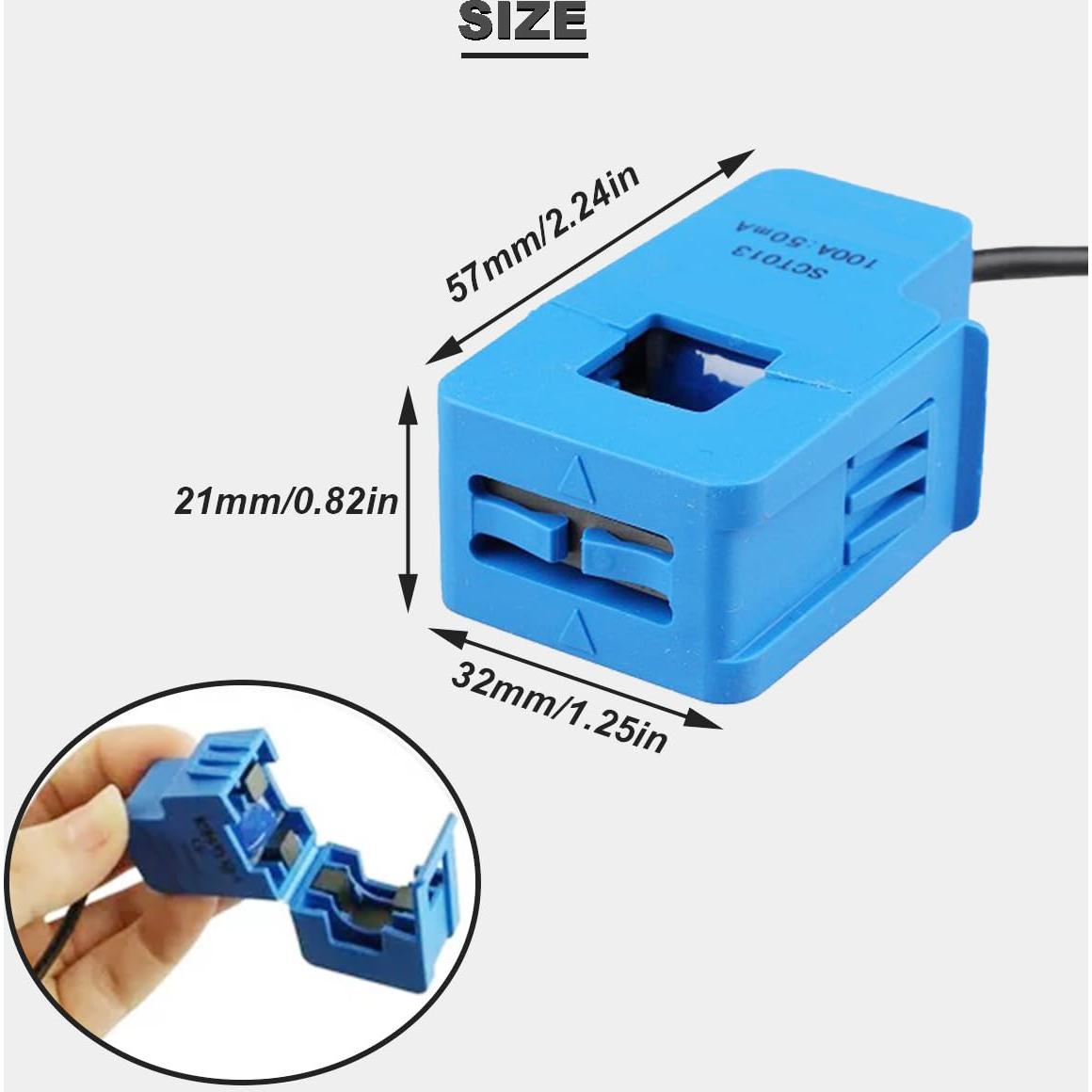 Transformador de Corriente SCT-013-000 100A/50mA + Módulo ADC