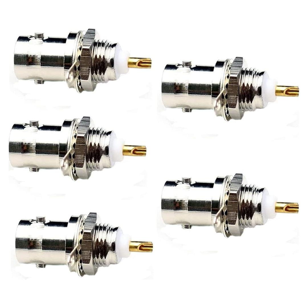 Paquete de 5 Adaptadores BNC Hembra a Montaje en Panel GDQLCNXB