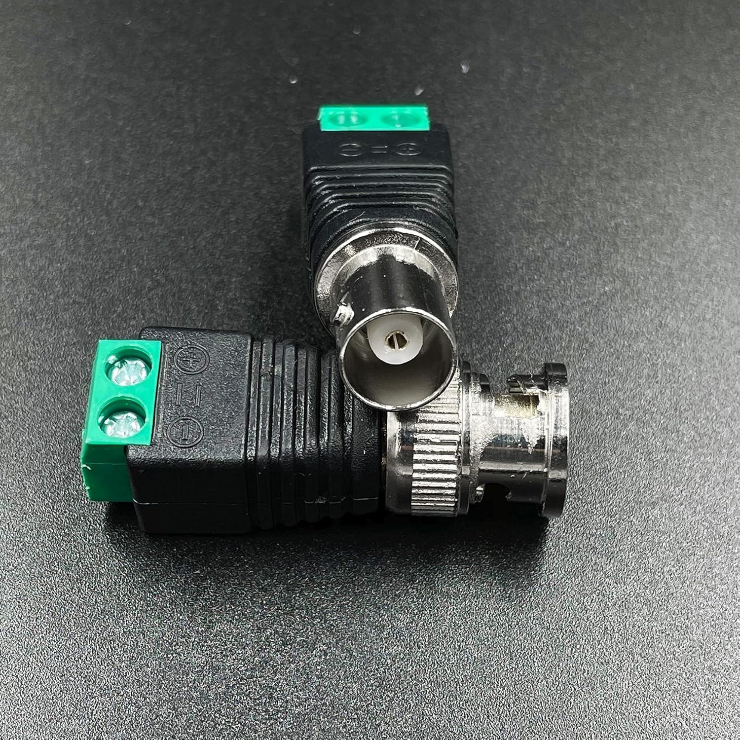 Adaptador BNC a Cat5e Sin Soldadura 10 Macho 10 Hembra CCTV