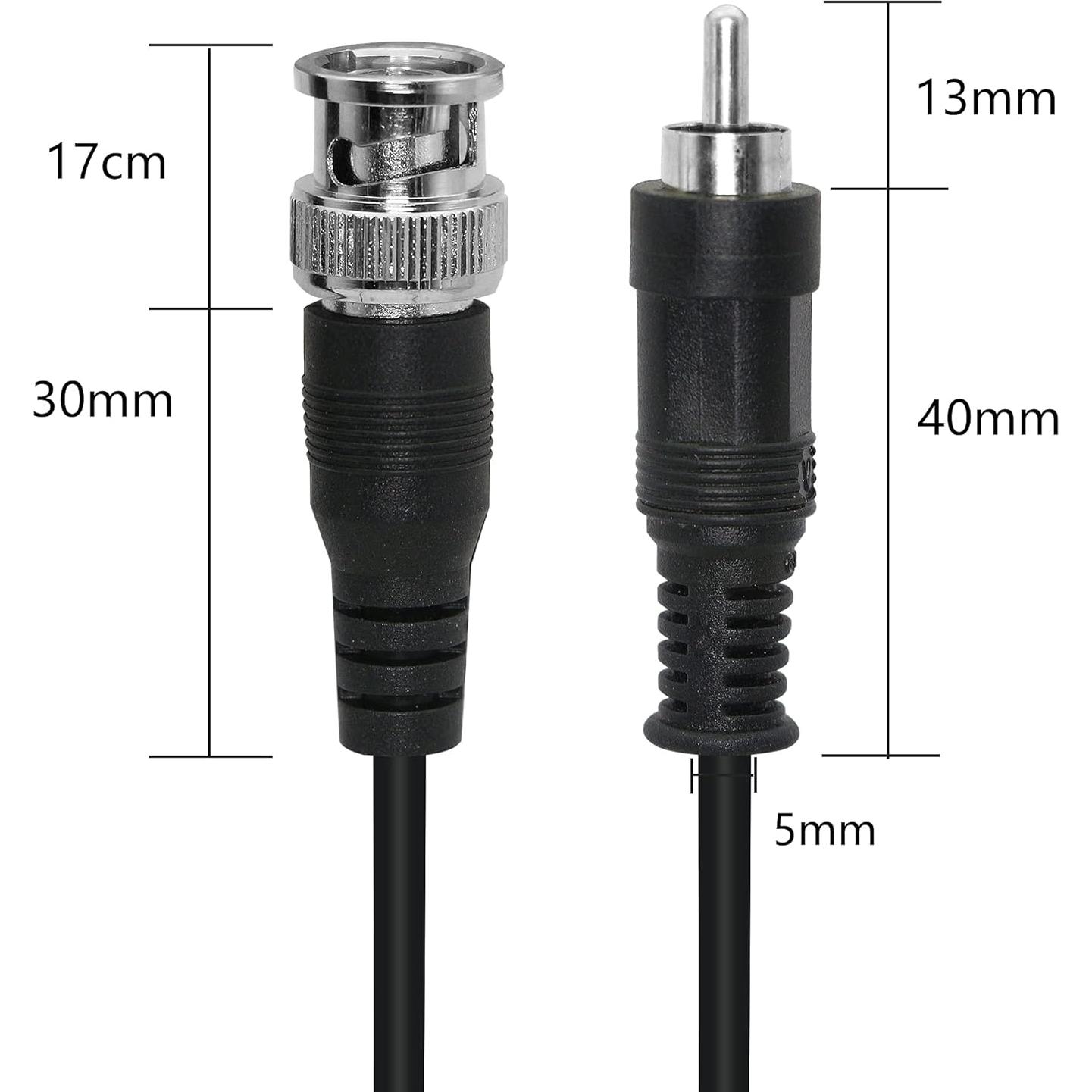 Cable adaptador BNC a RCA 2M YOUCHENG para CCTV