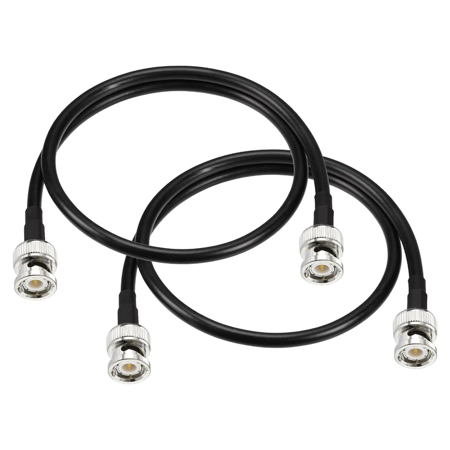 Cable Coaxial BNC 50 Ohm RG58 Macho a Macho 0.91m - 2 Pcs