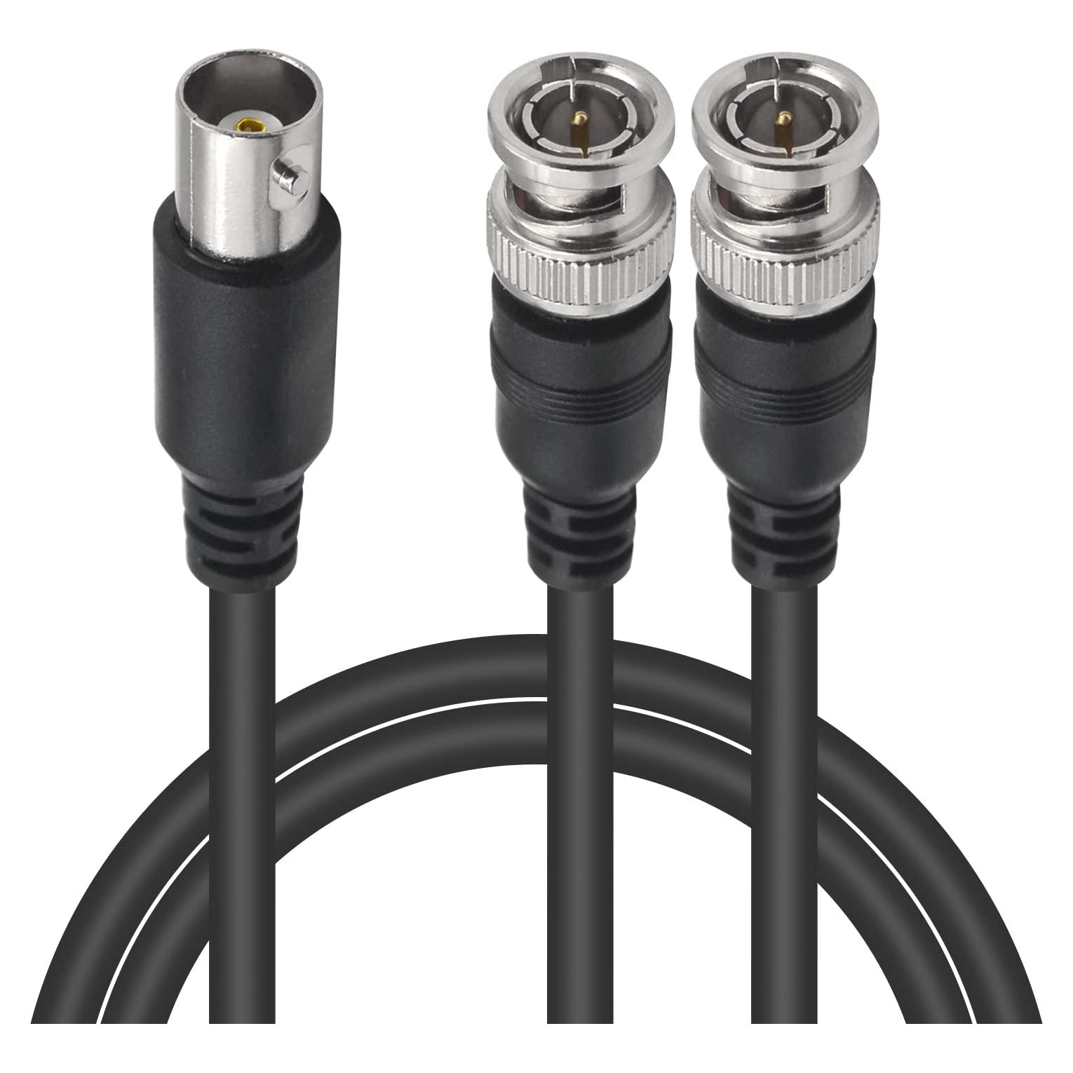 Cable Adaptador Divisor BNC Poyiccot 0.46m Macho Doble a Hembra