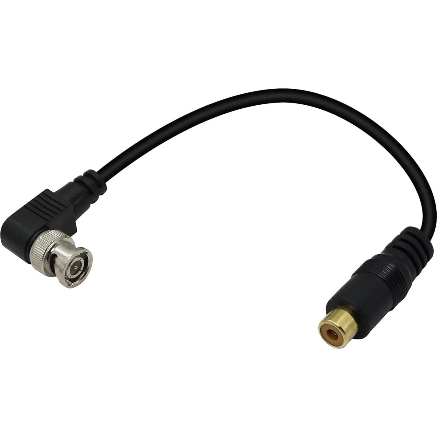 Cable Coaxial BNC a RCA 75 Ohm 35cm YOUCHENG Ángulo Recto