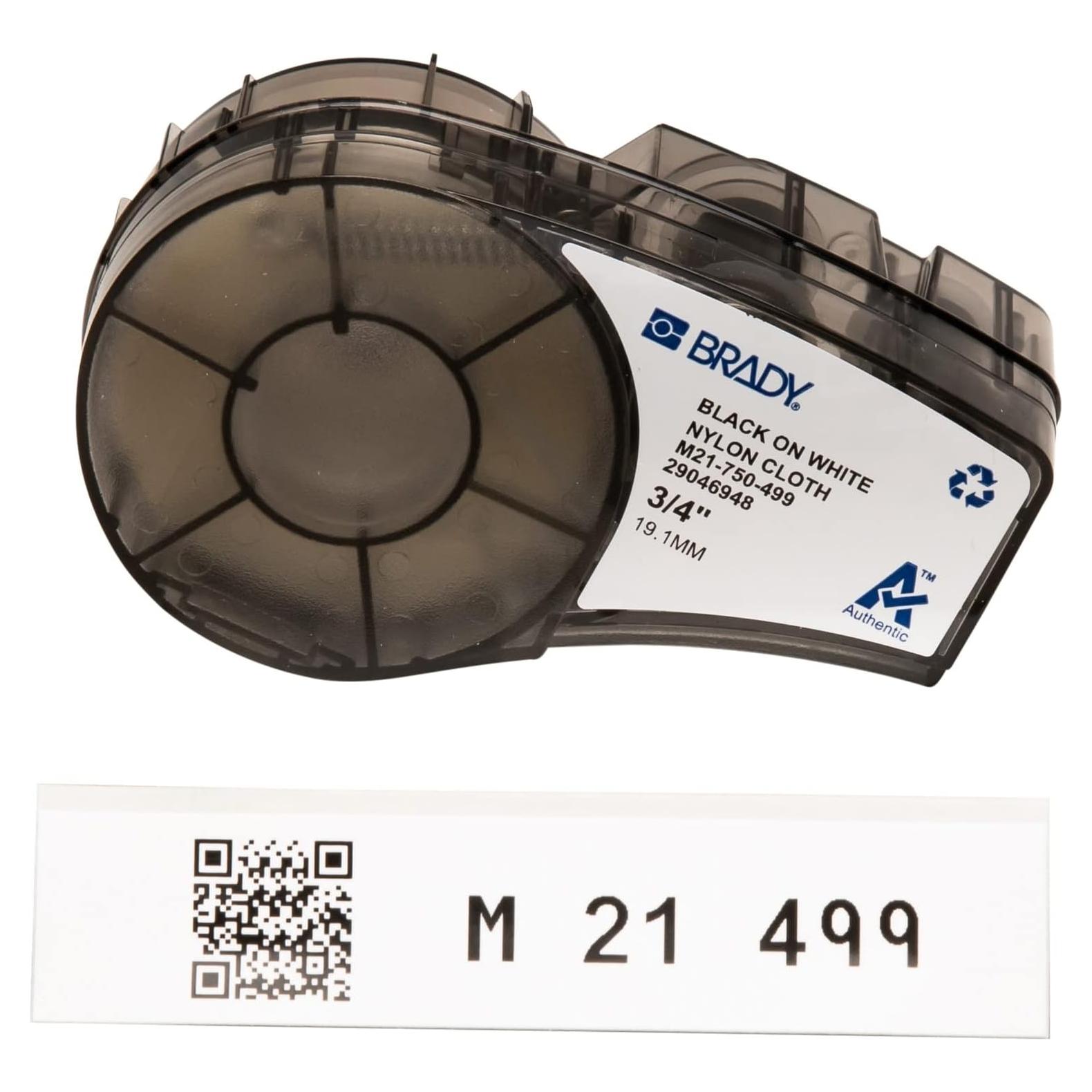 Etiqueta de Nylon Multiusos Brady M21-750-499 1.9cm Negro sobre Blanco