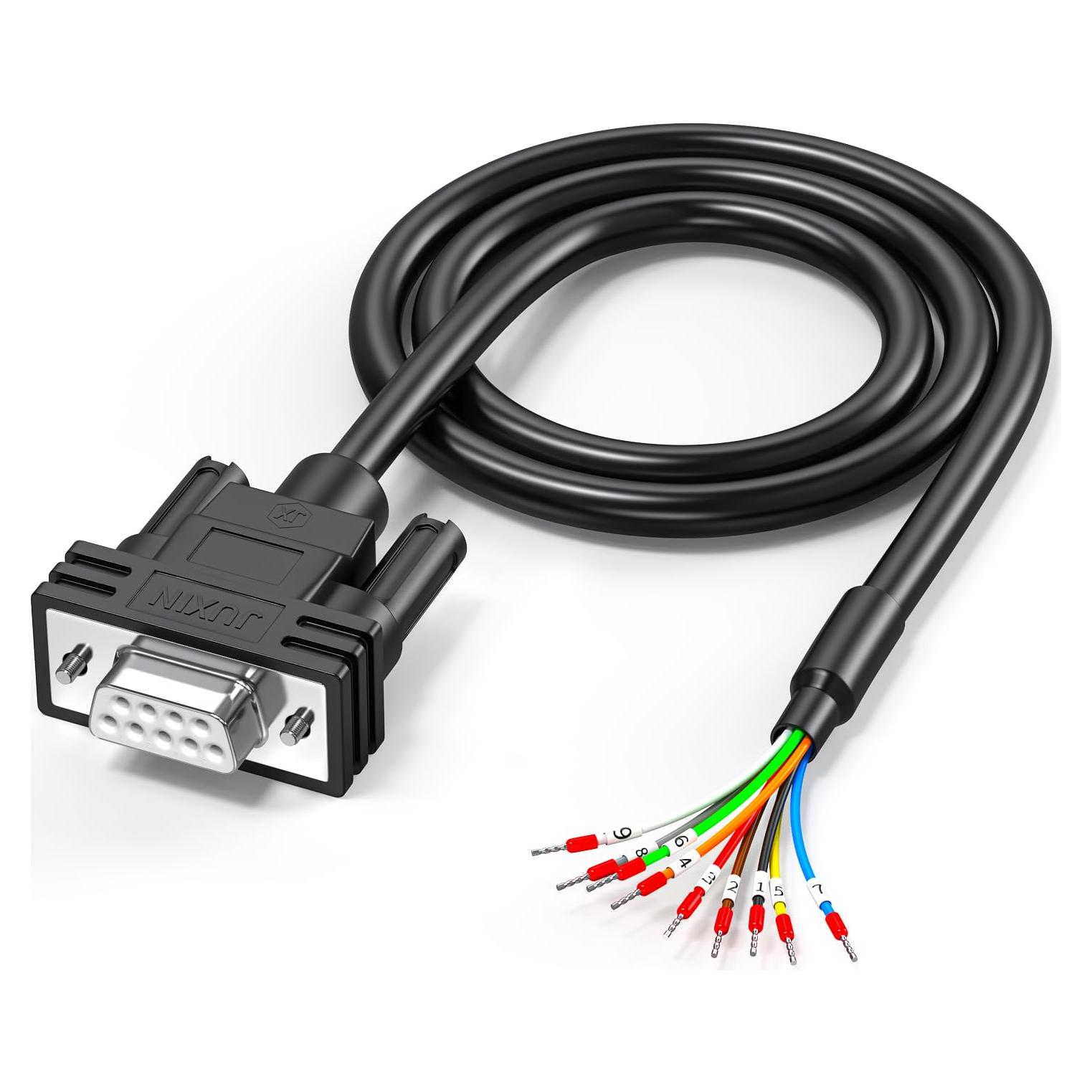 Conector DB9 hembra a cable pelado 1.5m JUXIN RS232