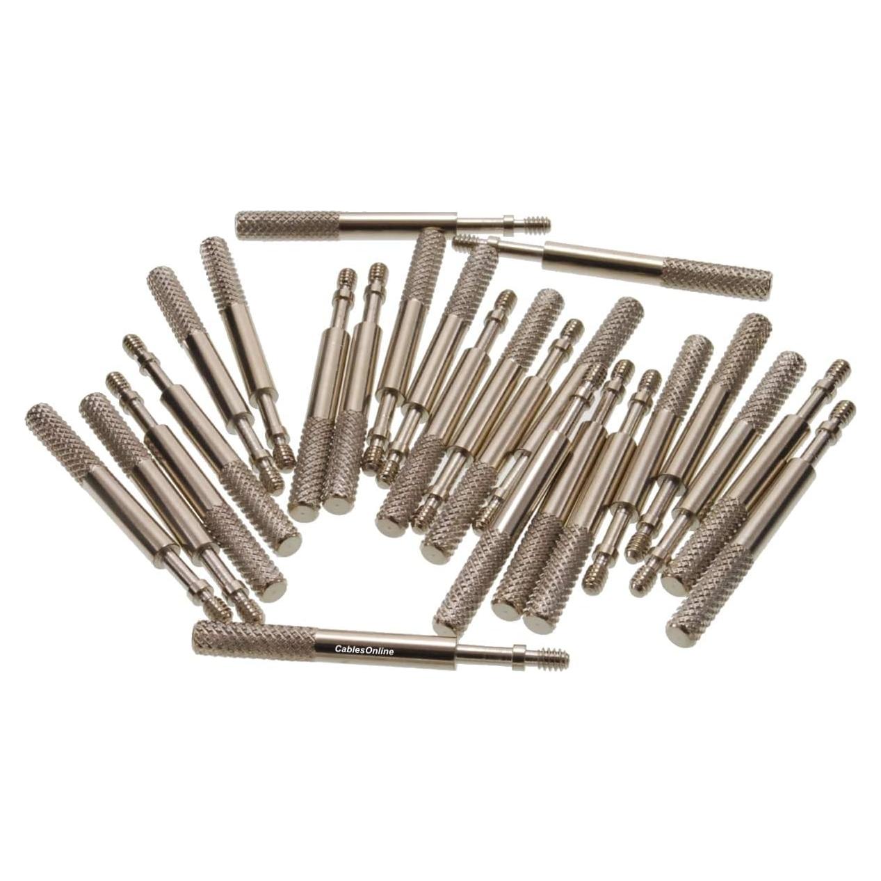 CablesOnline 25 Tornillos de Pulgar Metálicos para DB9 DB25 VGA