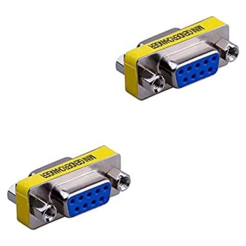 Paquete de 2 adaptadores DB9 hembra a hembra RS232 LuoQiuFa