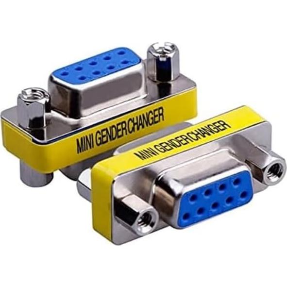 Paquete de 2 adaptadores DB9 hembra a hembra RS232 LuoQiuFa