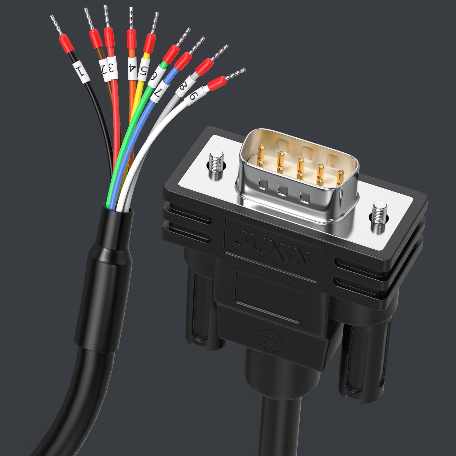 Cable de Extensión DB9 RS232 Hembra a Cable Pelado 0.91m JUXINICE