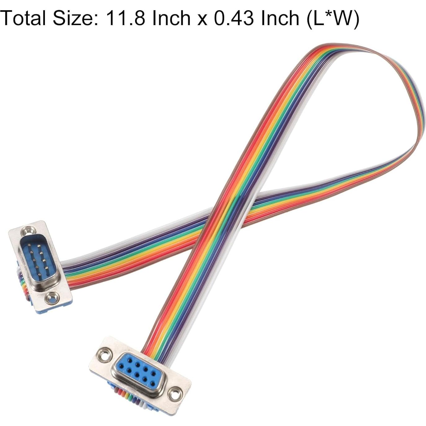 Cable de Cinta IDC 3 Pcs MECCANIXITY DB9 Macho a Hembra 30 cm
