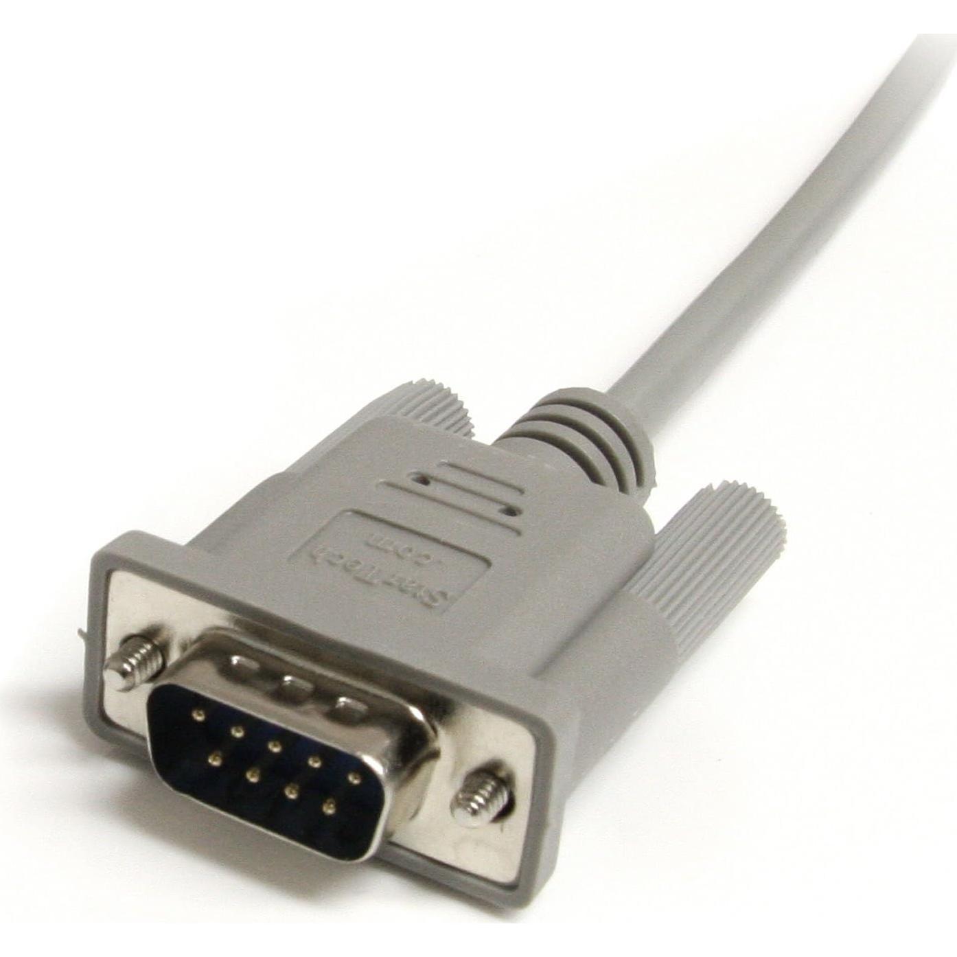 Cable Serial Extensión 3 m StarTech DB-9 M/F Gris