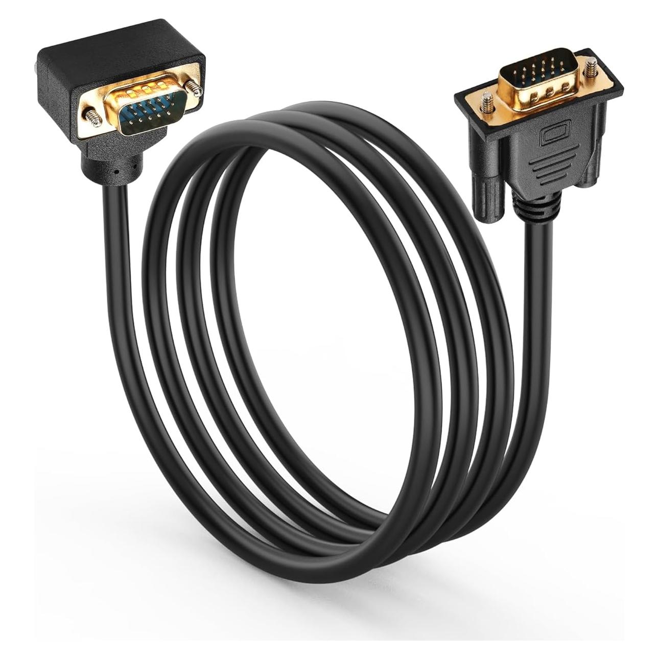 Cable VGA Macho a Macho 90 Grados PNGKNYOCN 1.5m 1080P